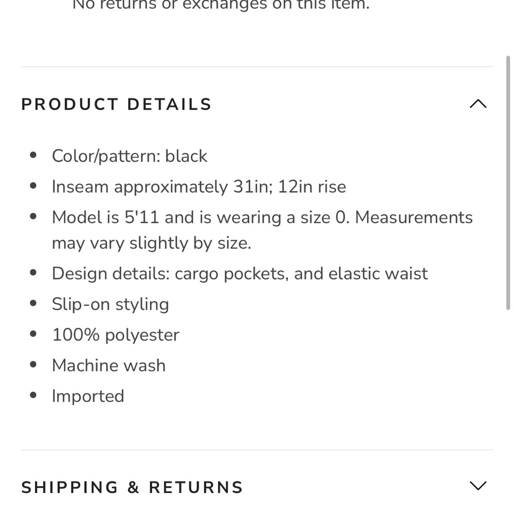 AllSaints Black Wide-Leg Cargo Trousers - Picture 4 of 4